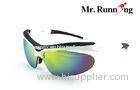 Unisex Mirror Polarized Sport Sunglasses , Comfortable Cycling Glasses