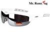 Polycarbonate White Frame Running Glasses , Sun Glasses For Men / Women