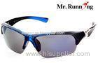 Stylish UV400 Protection Mens Bike Sunglasses With Plastic Frame