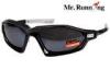 Black Lens Polarized Sport Sunglasses , Unisex Eye Protection Glasses