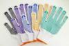 Friction Resistant Canvas / PVC Dotted Cotton Gloves 10 Inch With 10g Pointed Bead