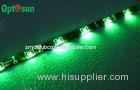 Green Color 4.8W/M 0.8A IP 44 SMD Flexible LED Strip Lights with Black FPC , 120 Led Strip Light