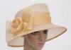9cm Brim Natural Ivory Ladies Sinamay Hats With Bowknot , Ladies Sun Hats