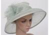 OEM Wide Brim Lavender Ladies Sinamay Hats , 11cm Brim Ladies Occasion Hats