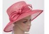 Summer Red Ladies Sinamay Hats / 11cm Natural Ladies Church Hats For Decoration