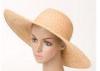 15cm Gradient Large Brim Womens Straw Hats For Leisure / Protection