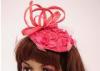 Rose Pink Round Sinamay Fascinator Decoration Headwear For Party