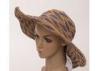 58cm Raffia Wide Brim Hats With Color Lump For Church , Fasionable Wide Brim Sun Hat