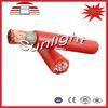 OEM Rubber Coated Flexible Flame Retardant Cables Red Color 6 / 10KV