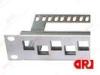 1U 24 port Stainless steel Rj45 FTP Rack Mount patch panel with Krone IDC