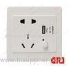 Electrical dual port 5V USB socket / outlet faceplate for USB cable