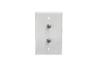 Two ports ABS 86*86 White or Ivory coaxial wall face plate