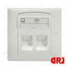 Two port ABS 86*86 coaxial Network Faceplate / wall plate for Telephone cable