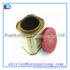 Wholesale octagon tea metal box