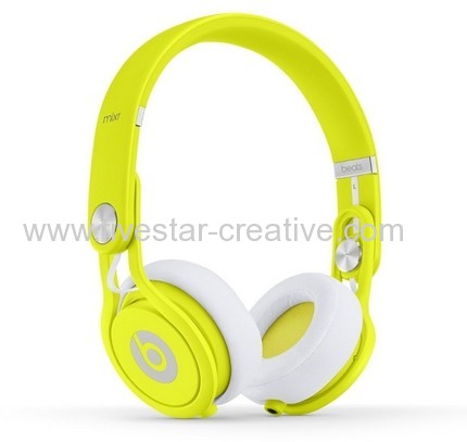 Beats by Dre.Mixr Neon On-Ear Headphones Yellow for iPhone iPod