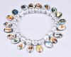 Religion Rosary Plastic Bracelet with Christian Pendant