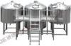 Brewhouse With Three Tanks , Steam Heated Commercial Brewing Equipment For Brewing Institute