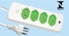 3 Outlets USB Brazil Power Strip with Inmetro approval