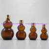 Double Calabash Amber Essential Oil Bottle With Cap