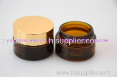 30g Amber Glass Cosmetic Jar With Lid