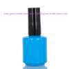 15ml Blue Glass Nail Polish Bottle With Cap And Brush