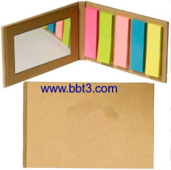 Promotional pocket sticky notes set with mirror