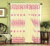 Jacquard printed embroidered-like curtain with ribbon