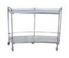 Stainless Steel Fan Shape Instrument Trolley , Hospital Cart