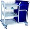 Medical Trolleys , Epoxy Coated Steel Laundry Trolley For Nurse