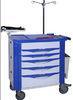 Manual Multi-Purpose Crash Cart , Medical Trolley With Drawers