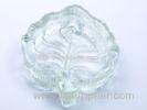 Custom Transparent Art Glass Ashtrays With Leaf Shape DWAS08