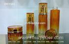 Custom 100ml 80ml Cosmetic Jars And Bottles Orange With Pump