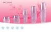 Pink Lacquered Cosmetic Jars And Bottles Containers For Serum