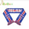 Knitting Soccer Club Fans Sports Scarves With Logo Design