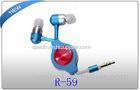 Durable mobile phone , MP3 , MP4 retractable earphones , stereo earphone with mic