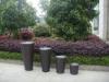 UV Resistant Cane / Wicker Flower Pot For Restaurant Office Bar