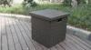 Home Storeroom Black Resin Wicker Storage Box With White Cushion