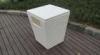 All Weather White PE Rattan Storage Box White Aluminum Frame