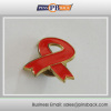 New fashion high quality red awareness ribbon lapel pin