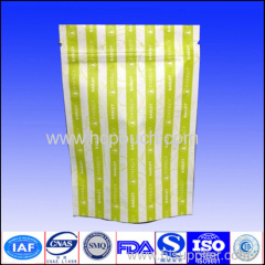 Printed colorful stand up kraft tea paper bag