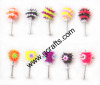 Silicone Spiky Rubber Piercing Jewelry Stainless Steel