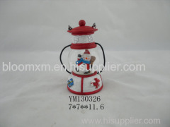 Description: Polyresin Gift Latern shape Christmas Waterball