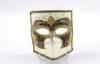 Gold And White Bauta Traditional Venetian Masks For Mardi Gras