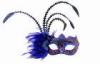 Costume Couples Venice Mask , Blue Party Face Mask With Macrame