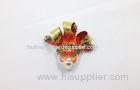 Custom Funny Orange Venetian Mask Brooch For Cloth Decoration