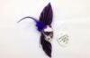 Purple Luxury Handmade Mardi Gras Venetian Mask Brooch For Adult