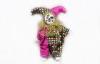Pink And Black Little Clown Handcrafted Porcelain Doll For Festival