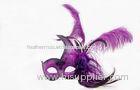 Unique Colombina Purple Feather Masquerade Mask For Christmas