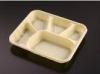 L215* W185mm Disposable plastic 5-compartments rectangular trays