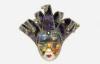 Female Luxury Traditional Venetian Jester Masks For Mardi Gras